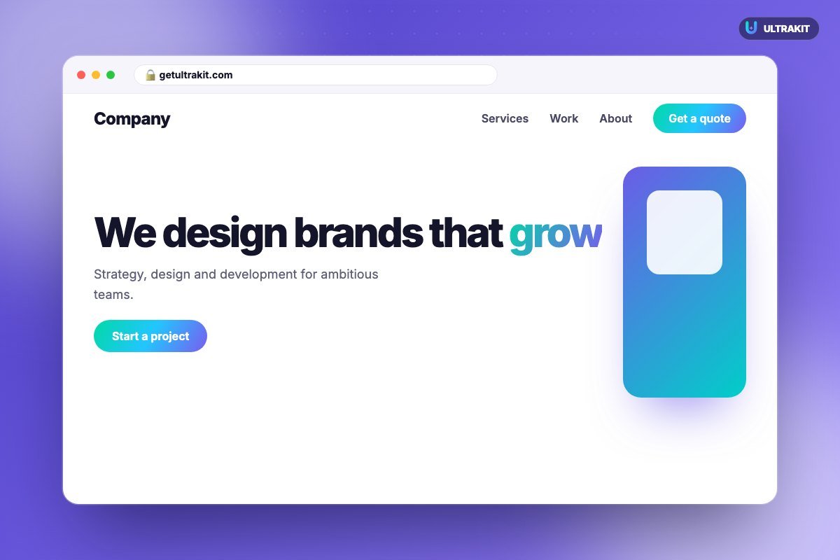 Website redesign — UltraKit (getultrakit.com)