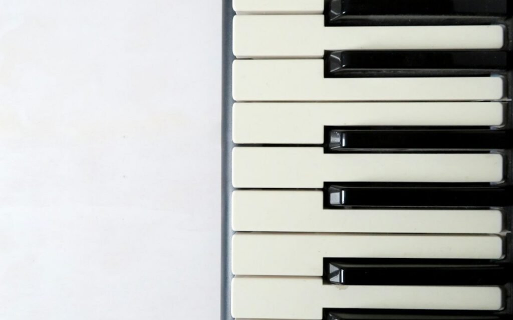 Close-up of piano keys