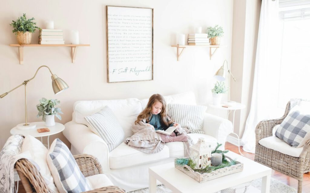 A bright, uncluttered living room