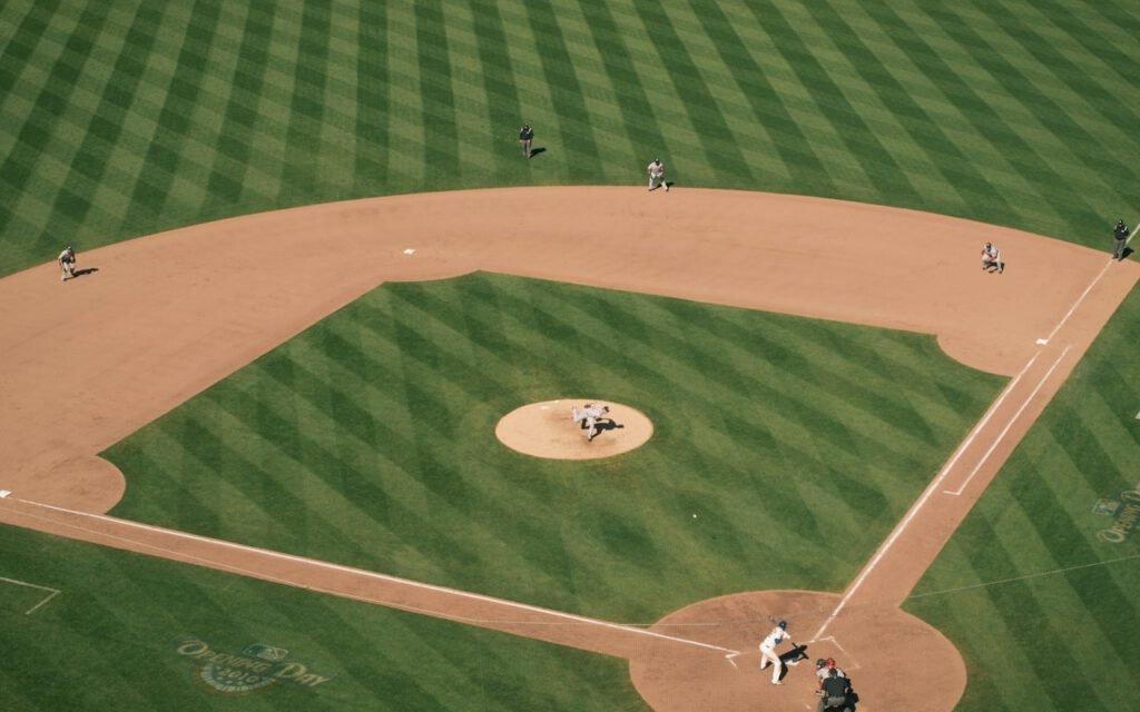 A packed baseball stadium seen from the upper deck