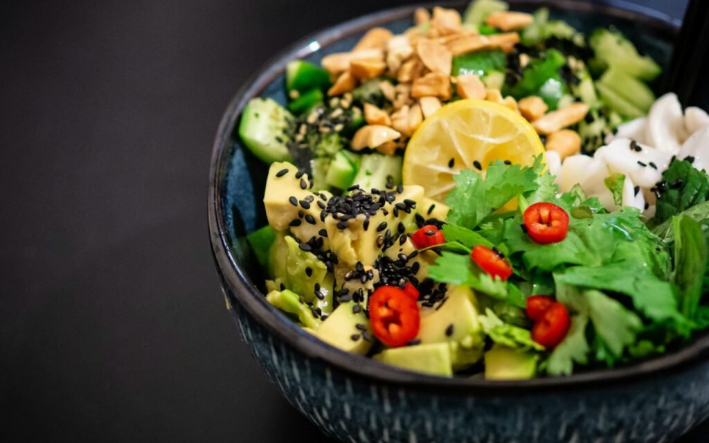 A fresh green salad in a bowl