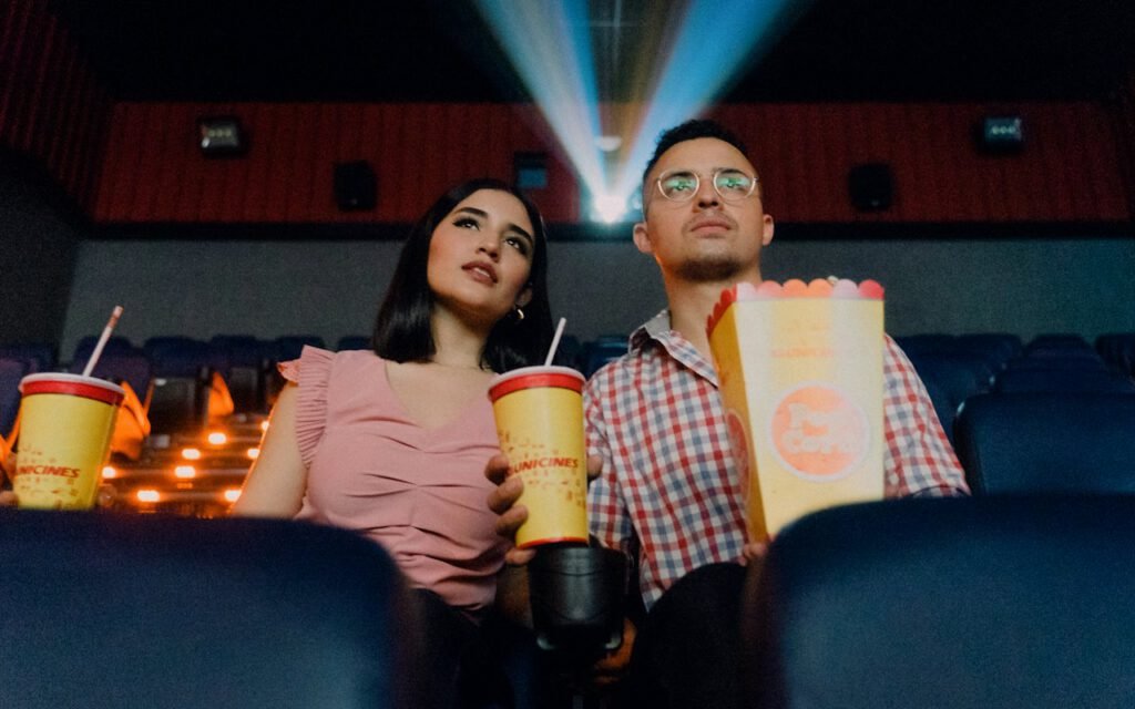 Rows of empty seats in a small cinema