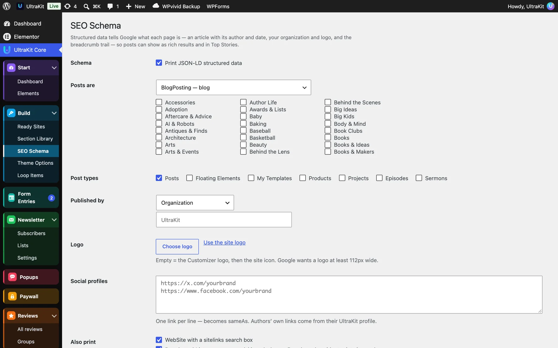 UltraKit Core → SEO Schema