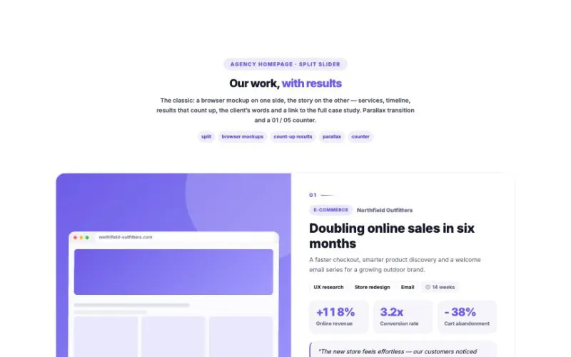 Case Study Slider element demo
