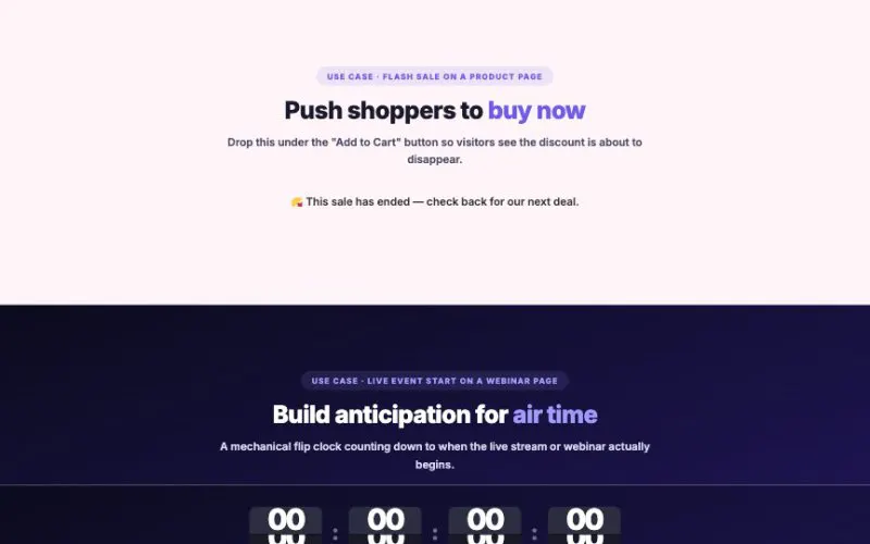 Countdown Timer element demo