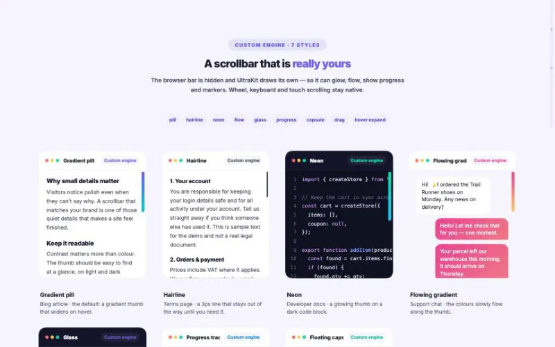 Custom Scrollbar element demo