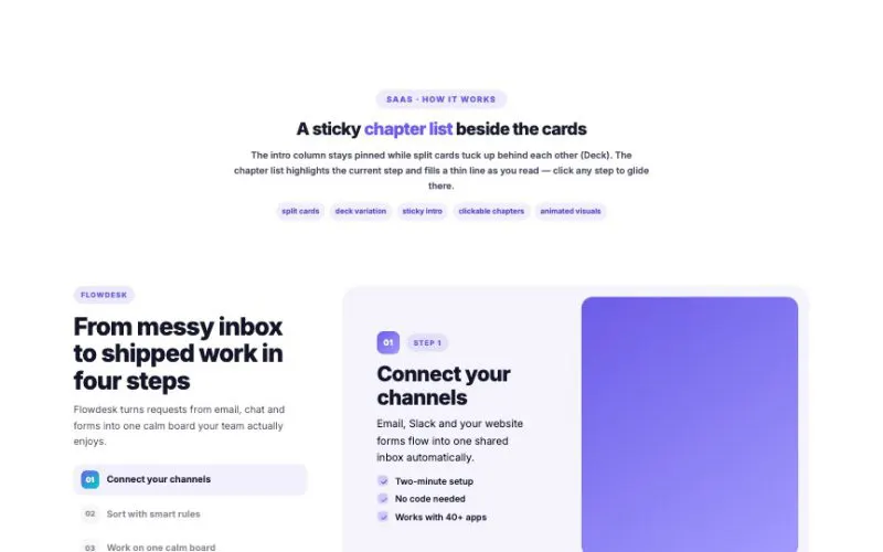 Scroll Stack Cards element demo