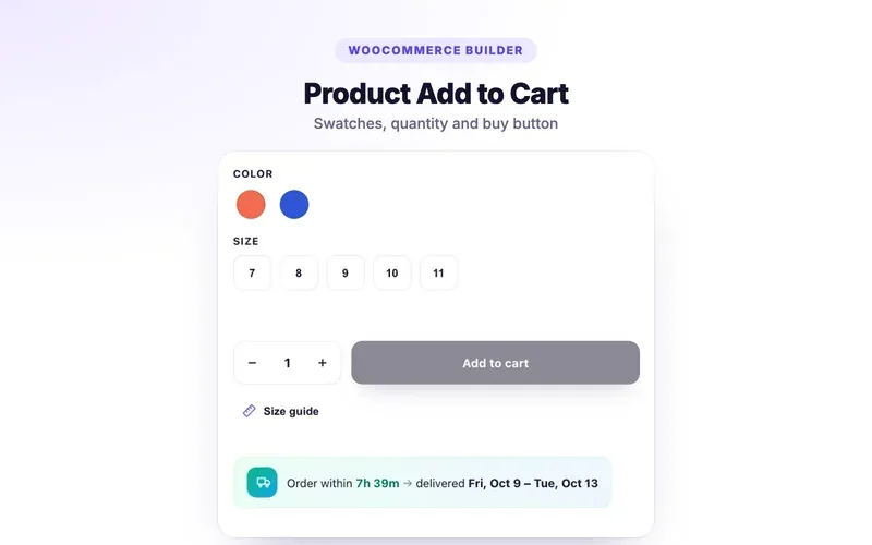 Product Add to Cart element demo