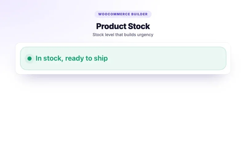 Product Stock element demo