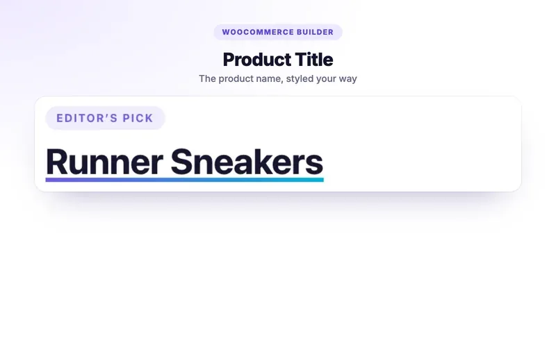 Product Title element demo