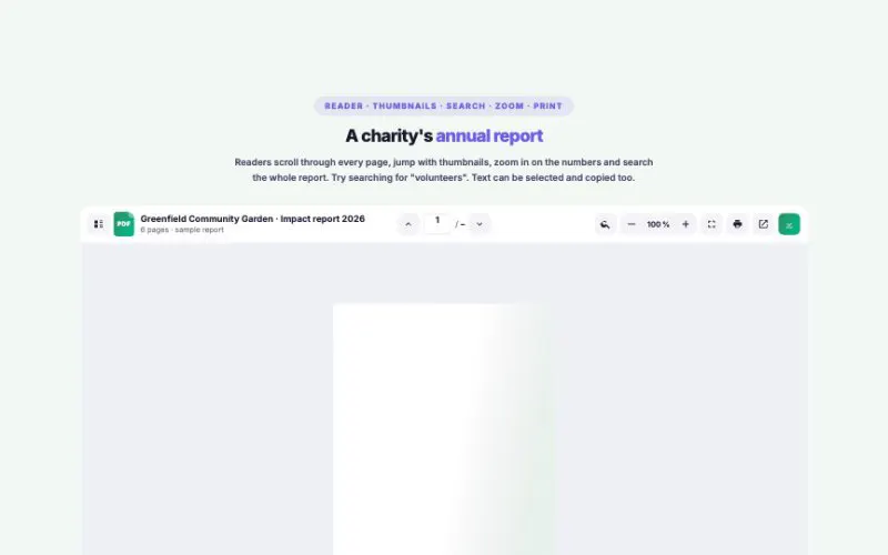 PDF Viewer / Embedder element demo