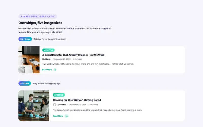 Post List element demo