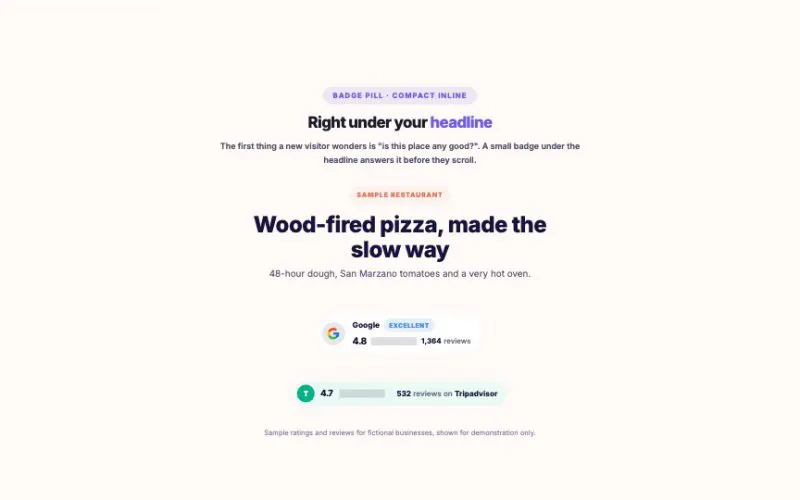 Review Badge element demo