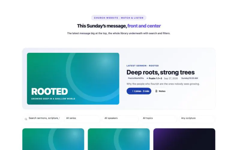 Sermon Library element demo