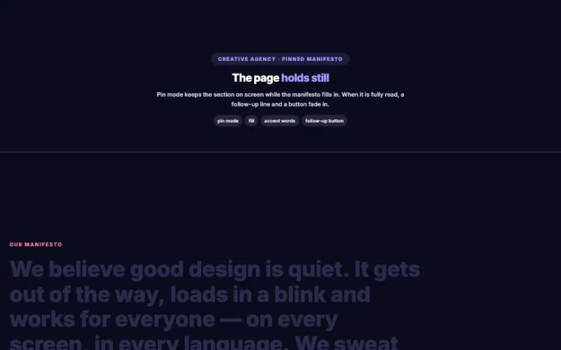 Text Reveal on Scroll element demo