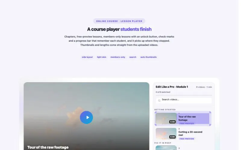 Video Playlist element demo