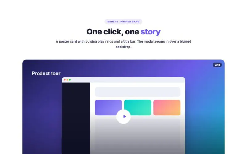 Video Popup / Modal element demo