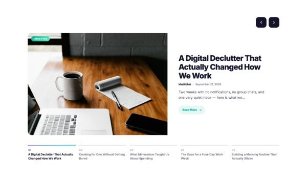 Blog 06 section — Featured post slider