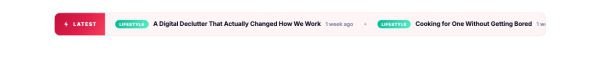 Blog 09 section — News ticker strip