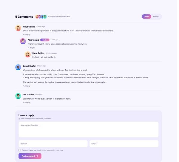 Blog 69 section — Post Comments · Minimal