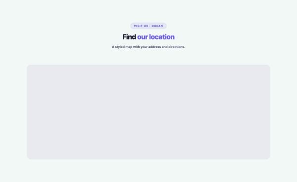 Contact 22 section — Google Maps Advanced · Ocean