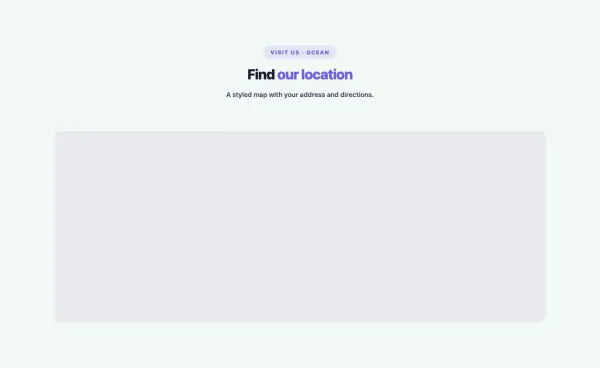 Contact 22 section — Google Maps Advanced · Ocean