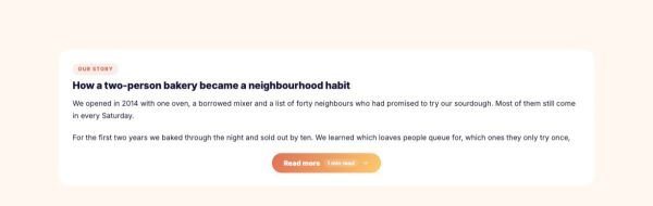 Content 03 section — Long text with “Read more”