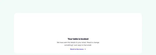 Content 06 section — Thank-you / confirmation message