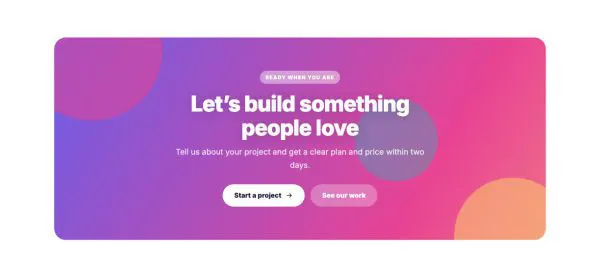 Call to Action 01 section — Centered · gradient with blobs