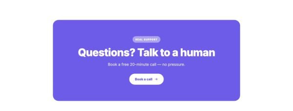 Call to Action 03 section — Boxed · soft