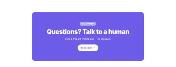 Call to Action 03 section — Boxed · soft