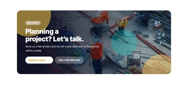 Call to Action 11 section — Free quote request · builder