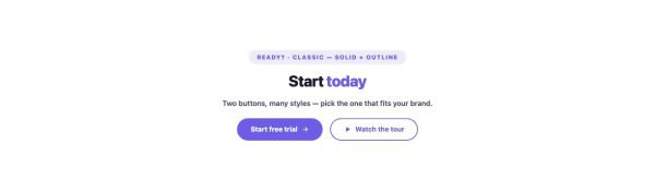 Call to Action 15 section — Dual Button · Classic — solid + outline