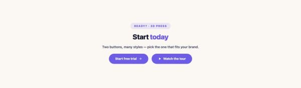 Call to Action 18 section — Dual Button · 3D press