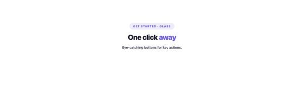 Call to Action 22 section — Advanced Button · Glass