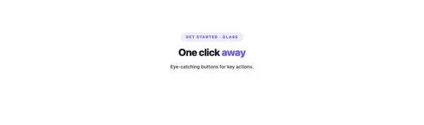Call to Action 22 section — Advanced Button · Glass