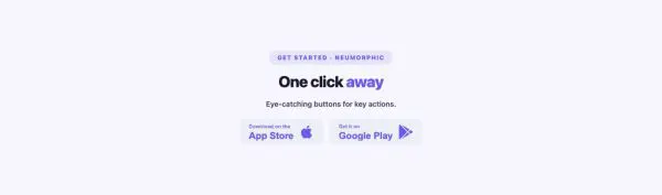 Call to Action 23 section — Advanced Button · Neumorphic