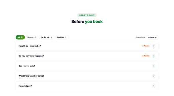 FAQ 06 section — Travel FAQ · accordion