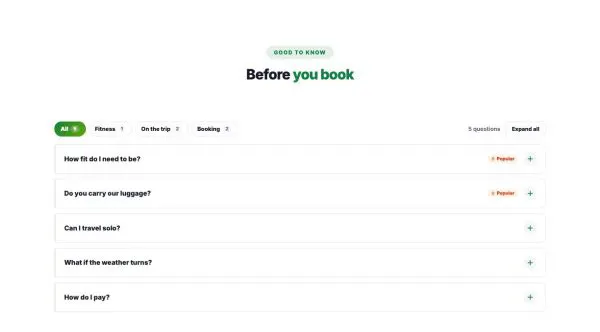 FAQ 06 section — Travel FAQ · accordion