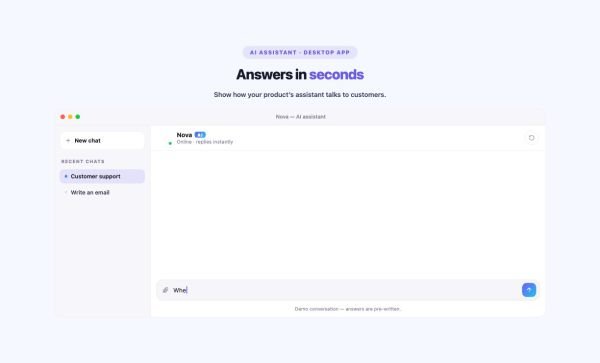 Features 49 section — AI Chat Showcase · Desktop app
