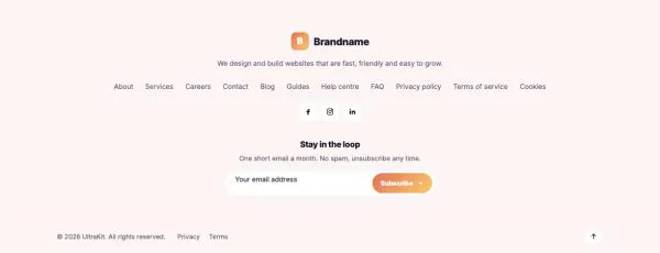 Footer 04 section — Centered · soft tint