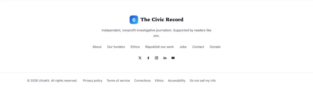 Public newsroom · centered, BBC-style light