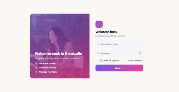 Forms 08 section — User Login Form · 02 · Minimal (no card)