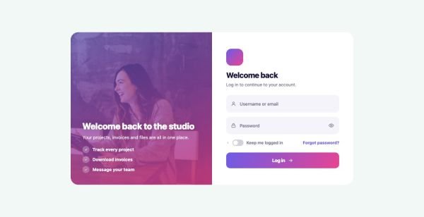 Forms 10 section — User Login Form · 04 · Gradient Header