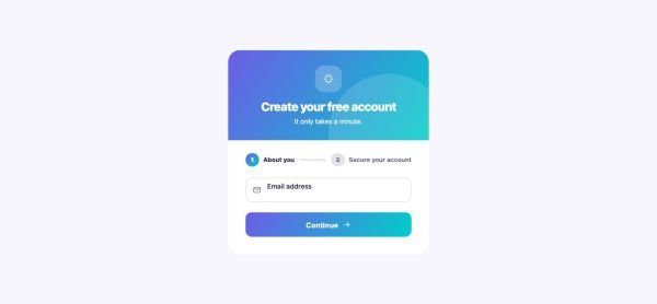 Forms 14 section — User Registration Form · 04 · Gradient Header