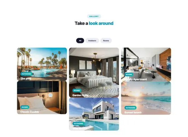 Gallery 07 section — Hotel photo gallery · masonry