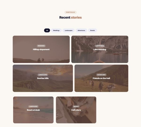 Gallery 08 section — Photographer portfolio · justified