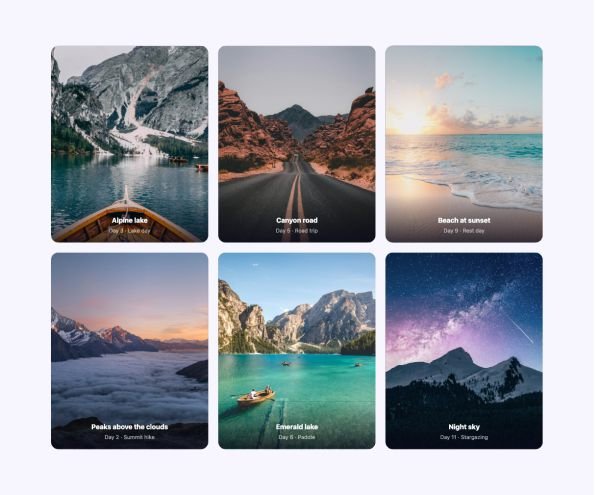 Gallery 22 section — Image Reveal · Grid