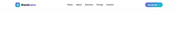 Header 01 section — Classic · light · sliding underline