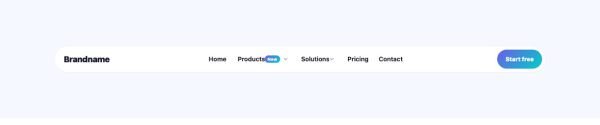 Header 19 section — Mega Menu Builder · Floating pill